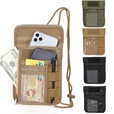 Key Neck Lanyard Hanging Bag Tactical Cell Phone Pouch Bag Credit Card Organizer