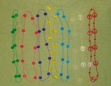 Lot of 7 Childrens Girls Dress Up Necklaces Pink Blue Green Purple Yellow White