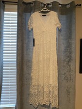Wedding Engagement Formal White Lace Dress Azazie Brand new