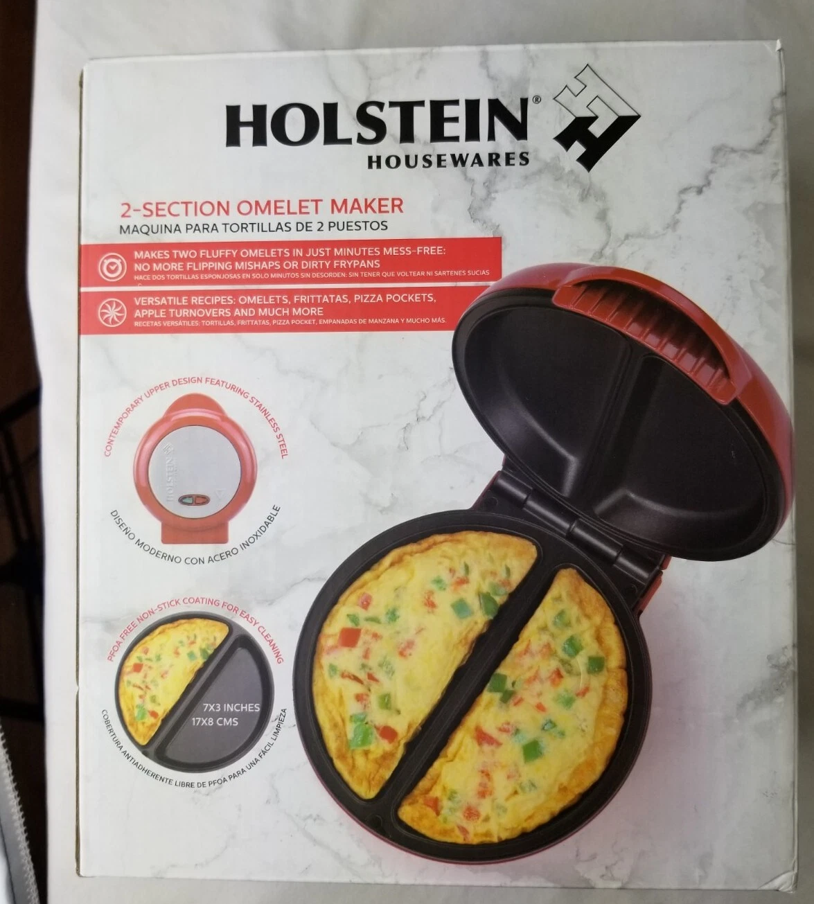 Holstein Housewares HH-09125007R Omelet Maker, Red