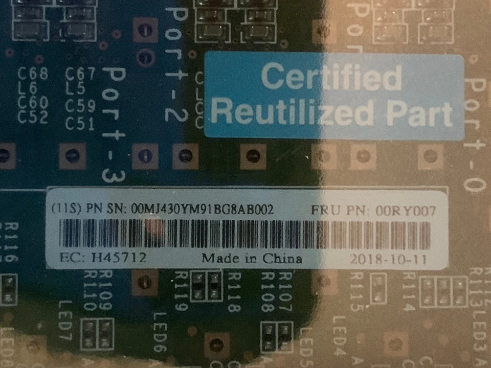 Quad Port 16GB FC HBA Ethernet Network Adapter PCI-E IBM PN: 00RY007 - Image 3 of 4