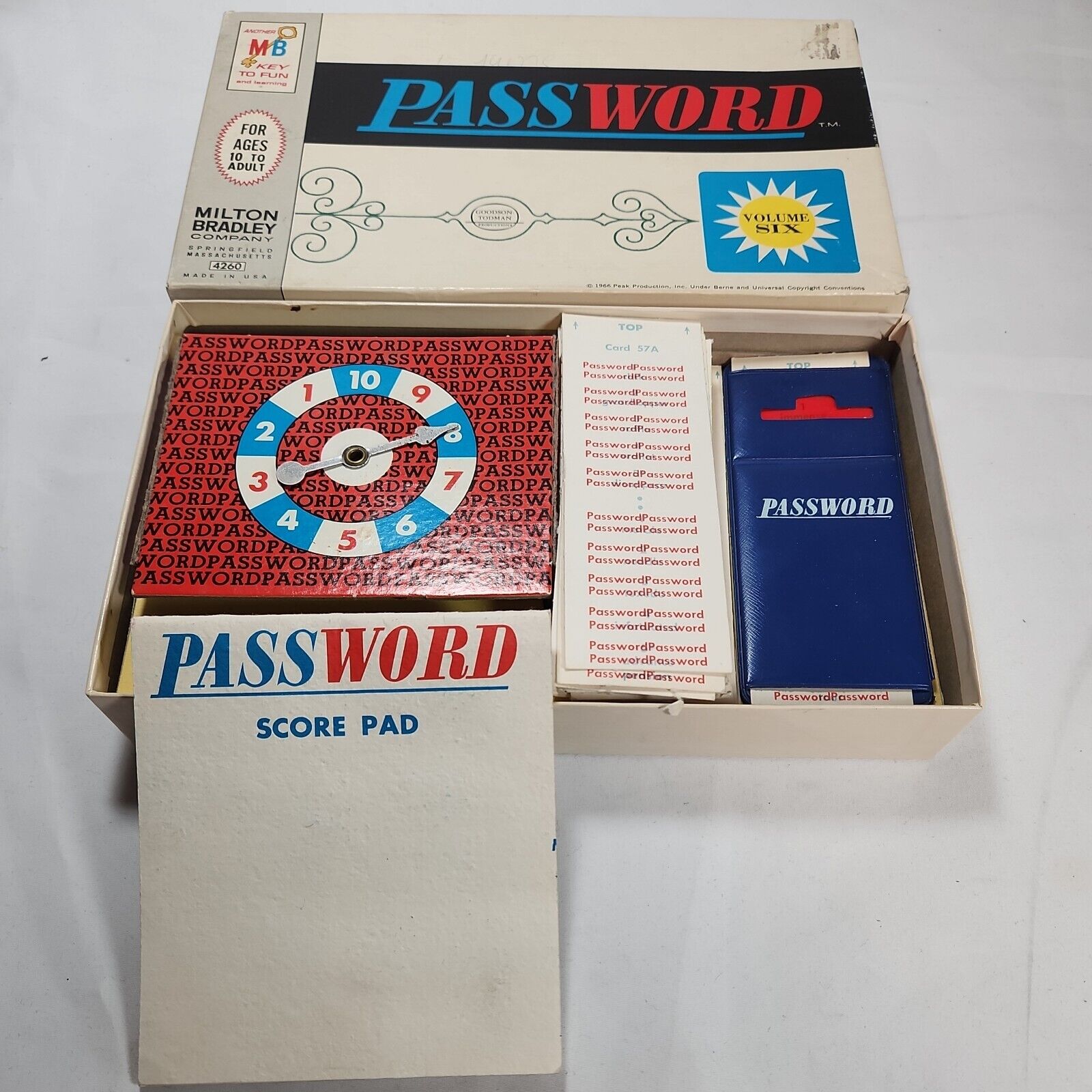 Vintage Password Game ~ 1966 Milton Bradly #4260 ~ Volume Six ~ Complete Set