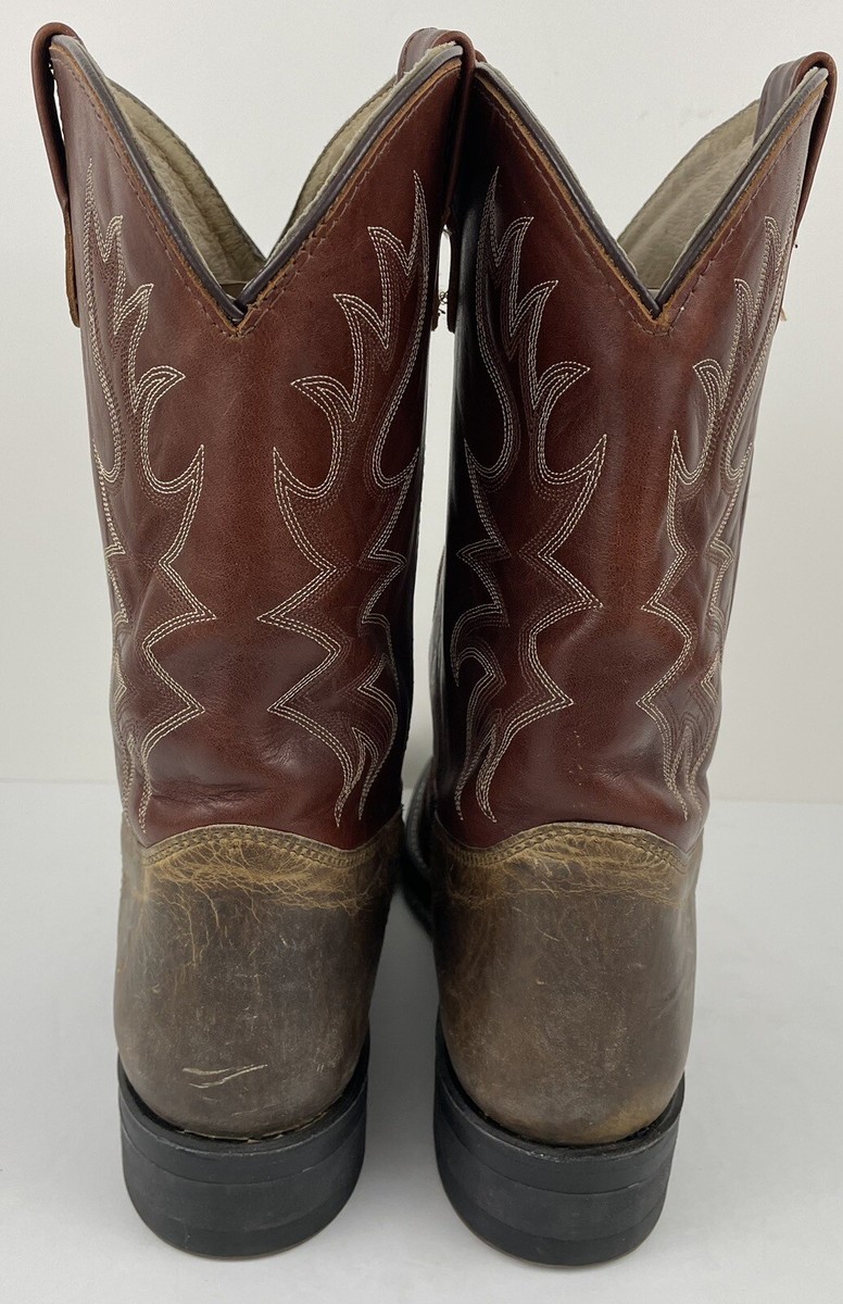 Vintage DOUBLE H Aero Glide 7 Pull On Western Boots Men\'s Sz. 10 EE DOUBLE H Aero glide 7 western mens work boots brown size 8  main image 4