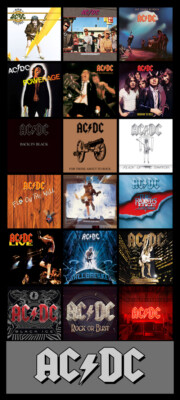 AC/DC album cover discography magnet (4.5