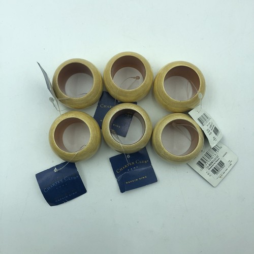 Charter Club New Summer Home 6PC Set Fruit Napkin Rings w Original Box 1999 - Picture 4 of 4