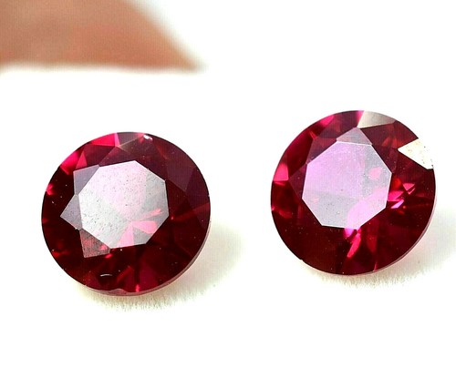 4.45 Ct Natural Red Ruby Pair For Jewelry GGL Certified (7 x 7 mm Treated Gem - Bild 3 von 4