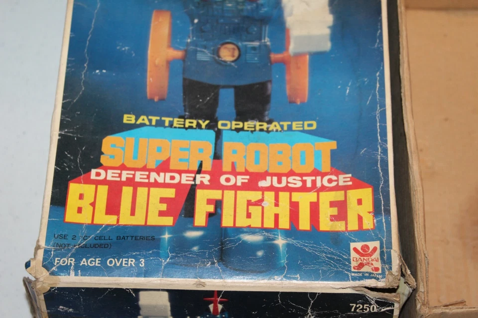 Bandai Super Robot Defender of Justice Blue Fighter De Colección Años 70 Solo Caja RARO DIFÍCIL DE ENCONTRAR Foto 3 de 4