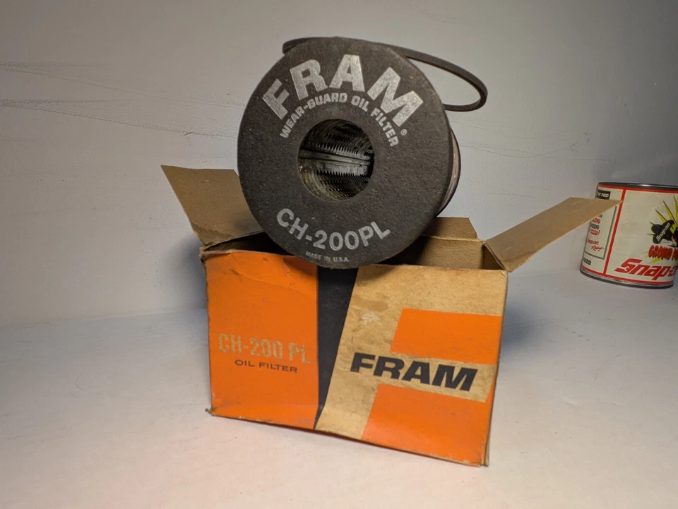 Filtro de aceite de marco vintage CH200PL AC Chevrolet 1962-67 Chevrolet Camaro BelAir nuevo de stock Foto 2 de 3