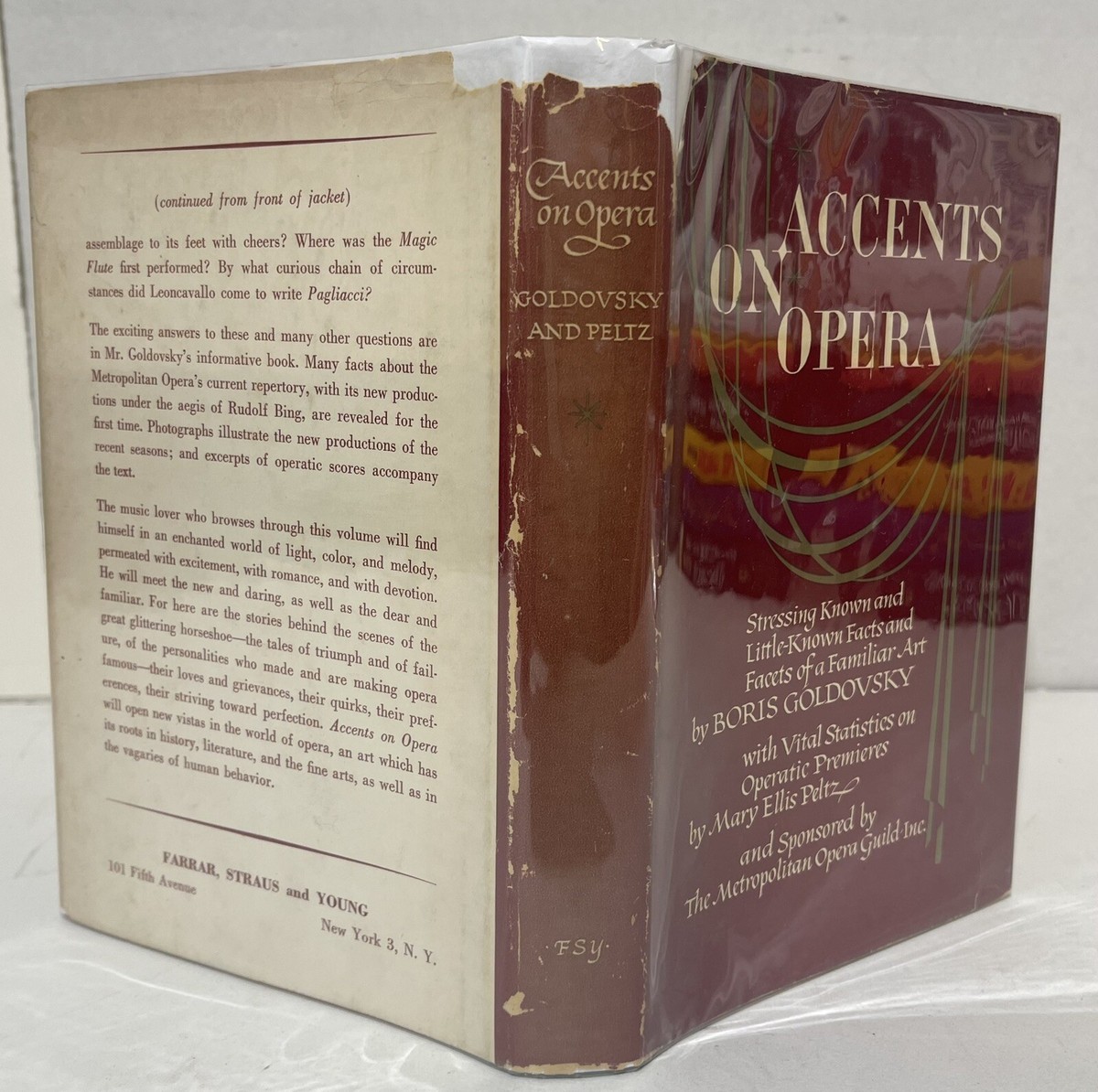 Accents on Opera by Boris Goldovsky & Mary Ellis Peltz Signed 1st