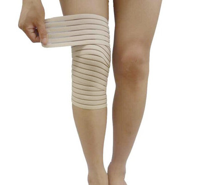 Elastische Kniefolie Unterstützung Kompressionsgurt beige Arthritis medizinische Fitness