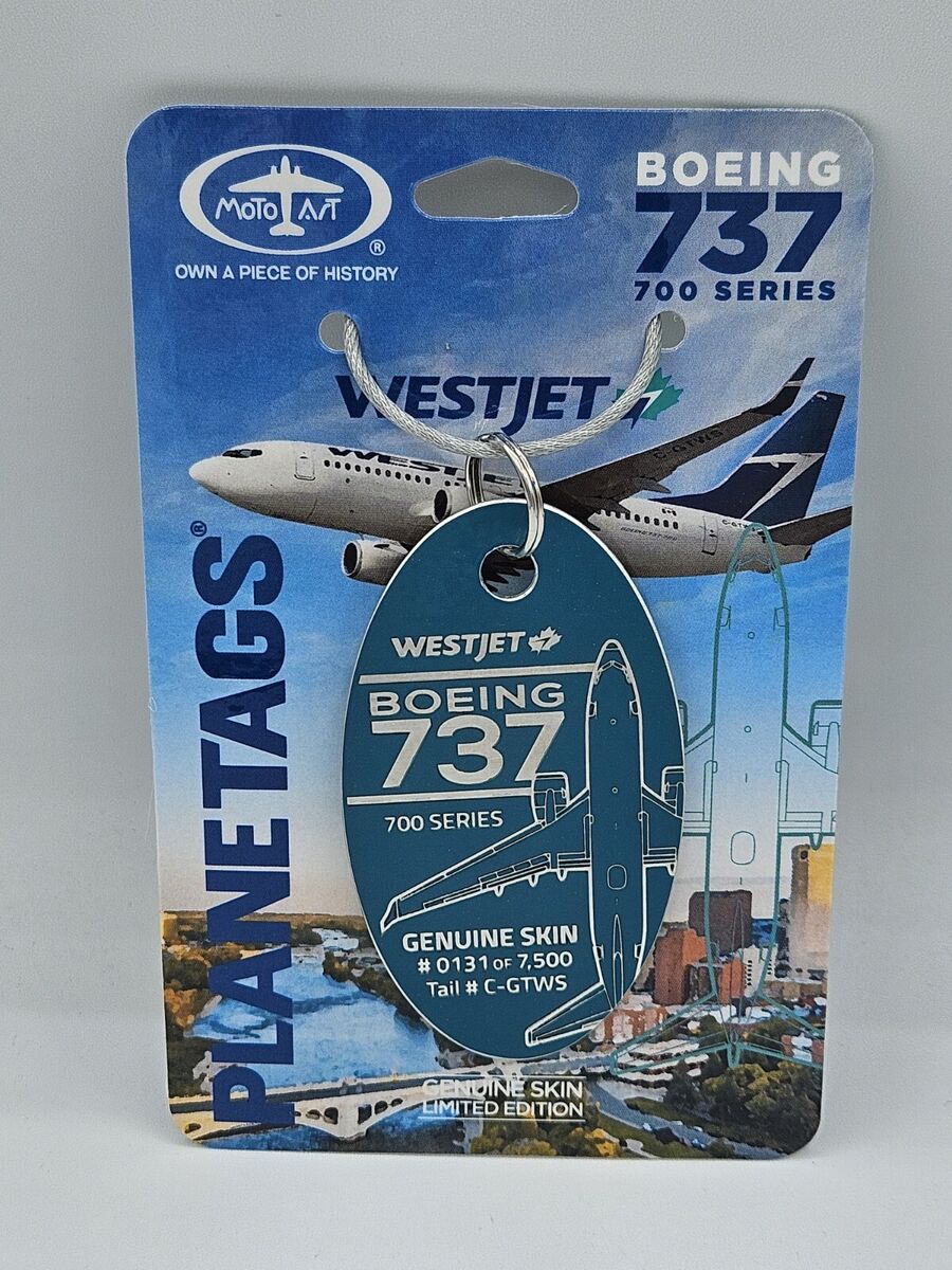 Westjet® 737 C-GTWS PlaneTags - MotoArt PlaneTags