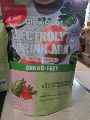 GlowRoot Electrolyte Drink Mix Watermelon Sugar-Free 30 Sticks