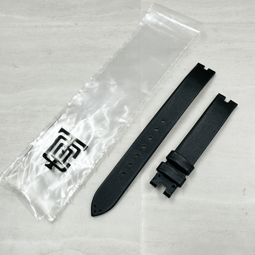 Genuine New TIFFANY Lug 12mm Satin Watch Band Black #625