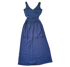 Show Me Your Mumu Size M Kendall Navy Blue Chiffon Maxi Bridesmaid Dress EUC