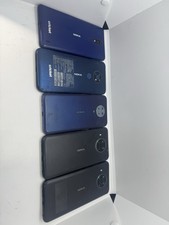 Lot of 5 Nokia Smartphones Mixed Models Cracked Screens For Parts Repair