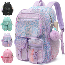 Mesh Backpack for Girls Boys, Heavy Duty Semi-Transparent Mesh Bookbag Womens Me