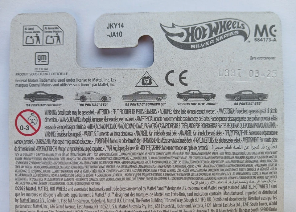 HOT WHEELS 2025 PONTIAC SILVER SERIES '66 PONTIAC GTO 5/5 NUOVO BLISTERATO - Immagine 4 di 4