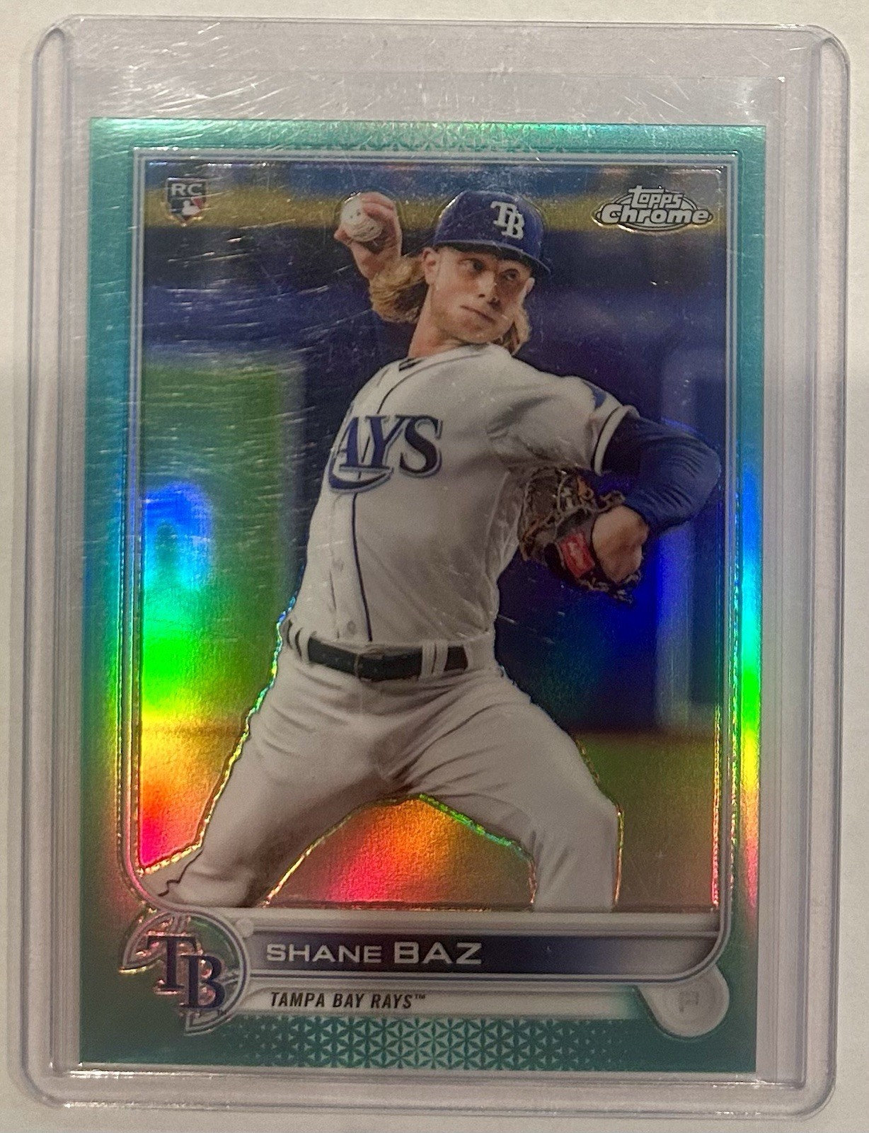 2022 Topps Chrome Aqua Refractor Rookie #201 Shane Baz RC 142/199 - Rays 🔥