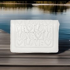 Brighton Wallet Deeply In Love Leather Optic White Card Holder NWT