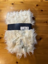 Holiday Time 48" Christmas Tree Skirt - White Faux Fur - NEW Holiday decor