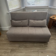 Grey Sofa Bed with Cushions Fold-out Design Living Room Furniture Sofa Bed