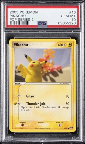2005 POKEMON POP SERIES 2 #16 PIKACHU PSA 10