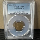1909-S/Horizontal S Wheat Penny, PCGS Graded VF 30, Error Wheat Cent