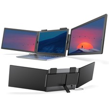 UPERFECT 14 1080P Wireless Laptop Screen Extender Portable Monitor Triple Screen