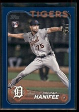 2024 Topps Brenan Hanifee Royal Blue RC #369 Detroit Tigers