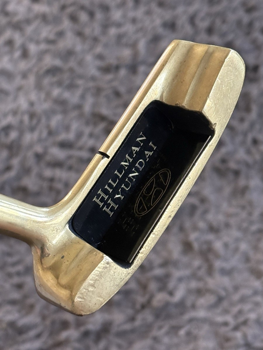 Sutter's Mill Wooden Shaft Gold Head Putter Golf Rare Vintage