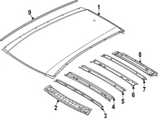 Genuine Nissan Roof Bow G3262-7BAMA