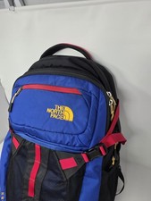 Mochila North Face Recon azul/rojo. Gran bolsa para senderismo, viaje y mochila escolar