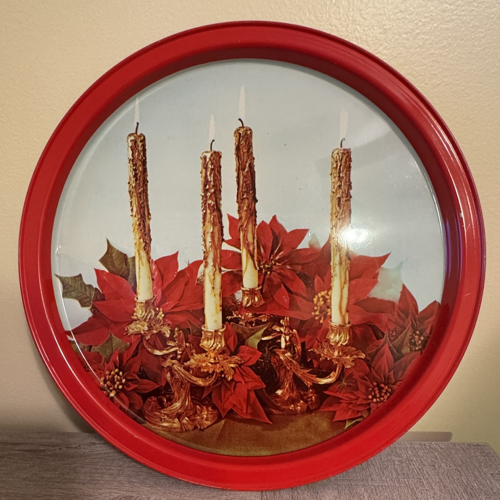 Vintage Christmas Metal Serving Tray – Choose Design & Size – SMP & Darcy 1980s