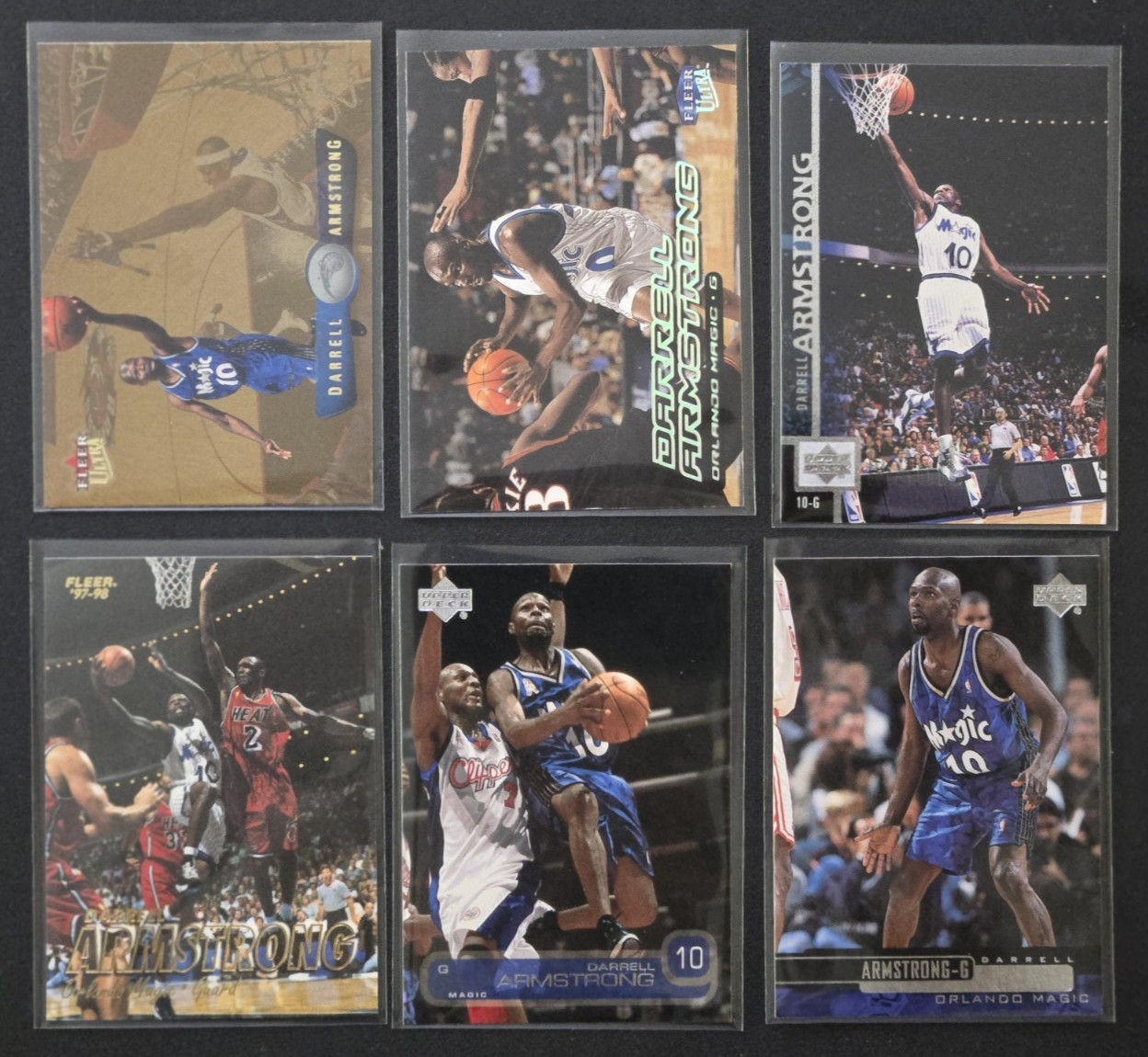 Fleer Upper Deck Darrell Armstrong 6 Card Lot Gold Medallion - Magic
