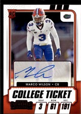 2021 Panini Contenders Draft Picks #210 Marco Wilson Auto Florida Gators R03