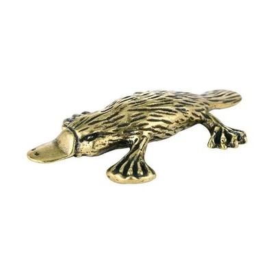 2x Messing Platypus Statue Tee Haustier Figur Tischdeko Ornamente