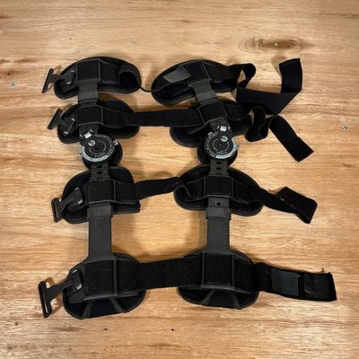 Breg T Scope Premier Post-Op Knee Brace Hinged ROM Adjustable Black Pair