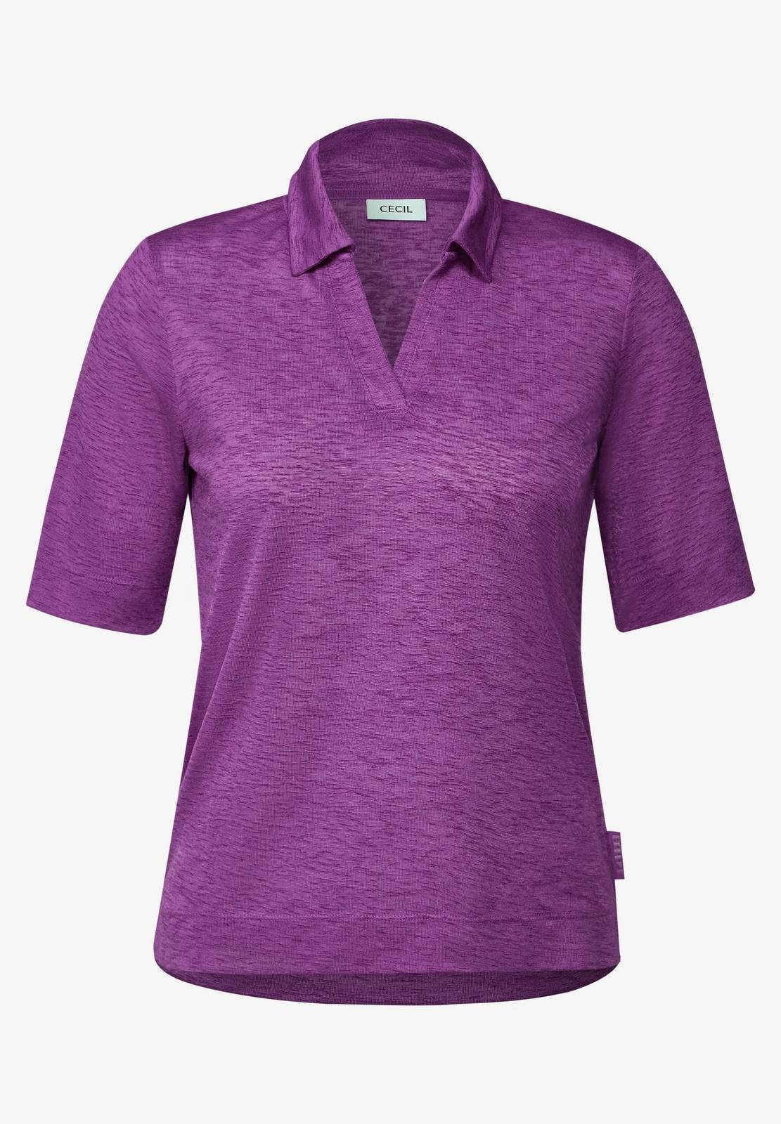 Льняные футболки-поло Cecil с воротником Viola - Taglia XL Abbigliamento Donna