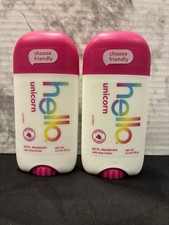 Hello Unicorn 2-PACK Shea Butter Aluminum Free 24Hr Deodorant Stick 2.6oz ea