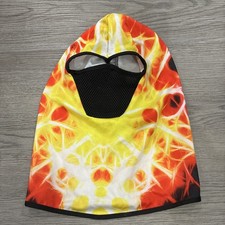 Ninja Balaclava Face Mask with Mesh Front Flame Electricity Design