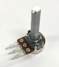 PC86, Philmore 100K Ohm Audio Taper Potentiometer ~ 16mm Body with 1/4" D Shaft