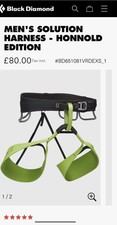 Black Diamond Climbing Harness Alex Honnold Size Large Bnwt Verde RRP &pound;80 33-36"