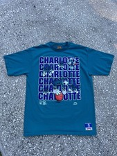 Vtg Charlotte Hornets Nutmeg Mills Shirt Men  s Large 90s NBA Rare USA Made