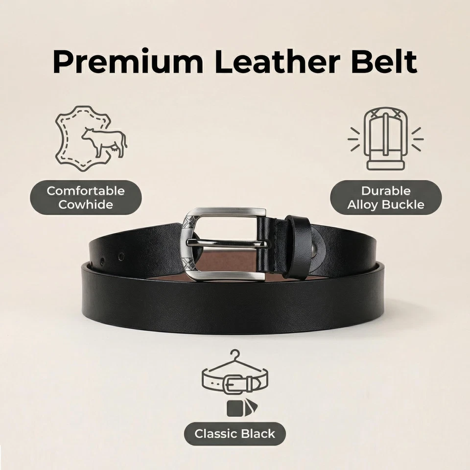 Ceintures Femme Cuir Grande Taille Ceintures Femme 110CM-180CM Ceinture 3,5CM - Photo 2/4