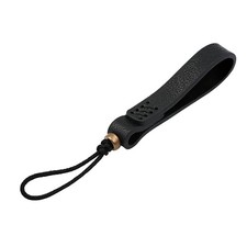 Genuine Leather Keychain for Car Key Fob - Handmade Full Grain Black-1 Pack