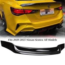 FOR 2020-2025 NISSAN SENTRA HIGH KICK DUCKBILL TRUNK SPOILER R STYLE GLOSS BLACK