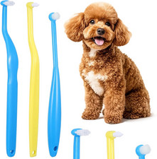 New 3PC Small Dog  Cat Toothbrush Kit   Mini Deep Cleaning Dental Care for Pupp