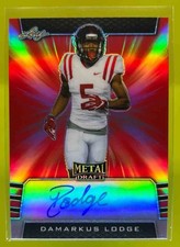 2019 Leaf Metal Draft DaMarkus Lodge Red /5 Ole Miss Rebels #BA-DL2 Auto