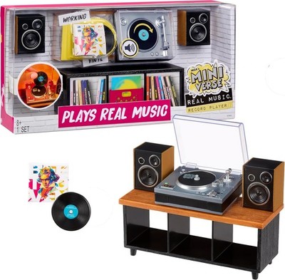 MGA's Miniverse Real Music Record Player Mini Collectibles Mini Playable Record