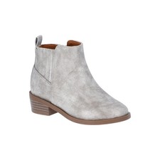 Big Girls Size 2 Taupe Fashion Ankle Boots Bootie Side Zip Wonder Nation